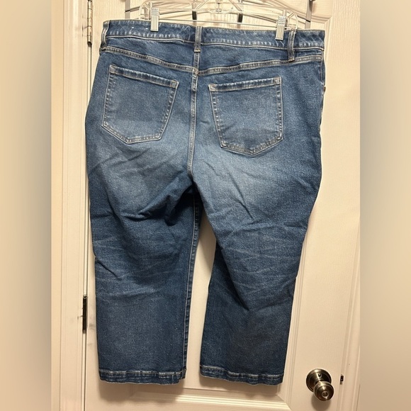 Lane Bryant Mid-Rise Straight crop denim Jeans womens Size 18 blue signature fit - Picture 2 of 16